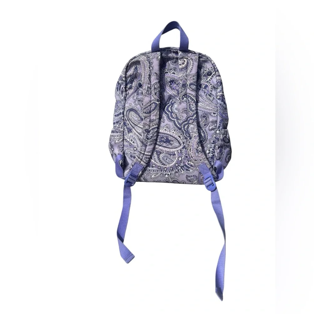 Vera Bradley Purple Paisley Backpack Quilted Travel School Bag